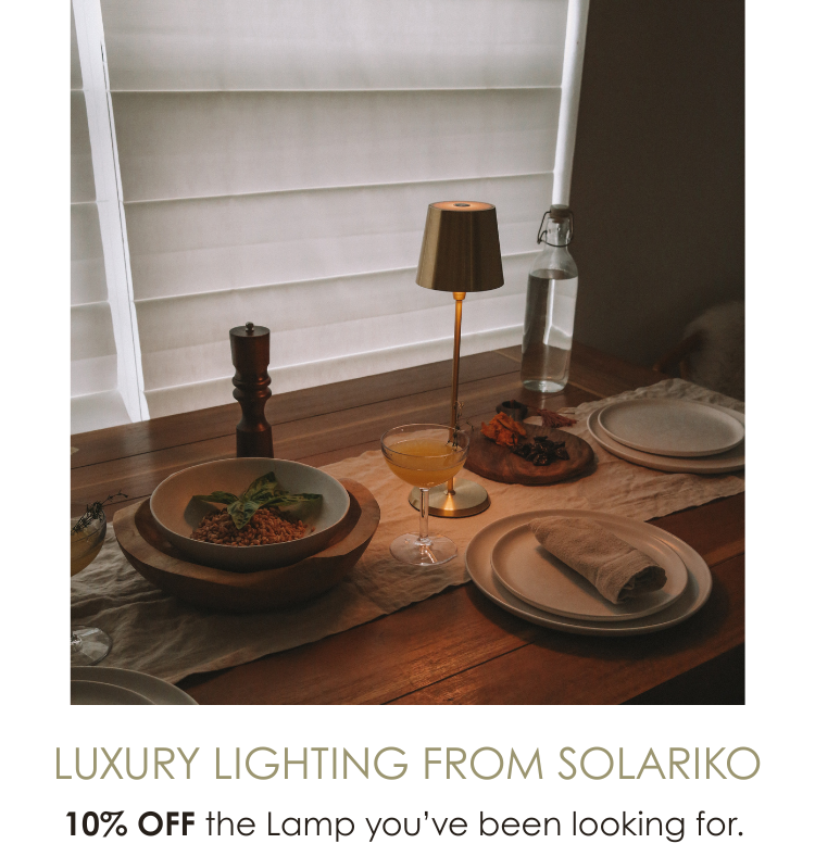 Luxury Lighting From Solariko 10% OFF the Lamp you've been looking for.