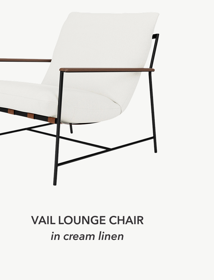 Vail Lounge Chair in Cream Linen