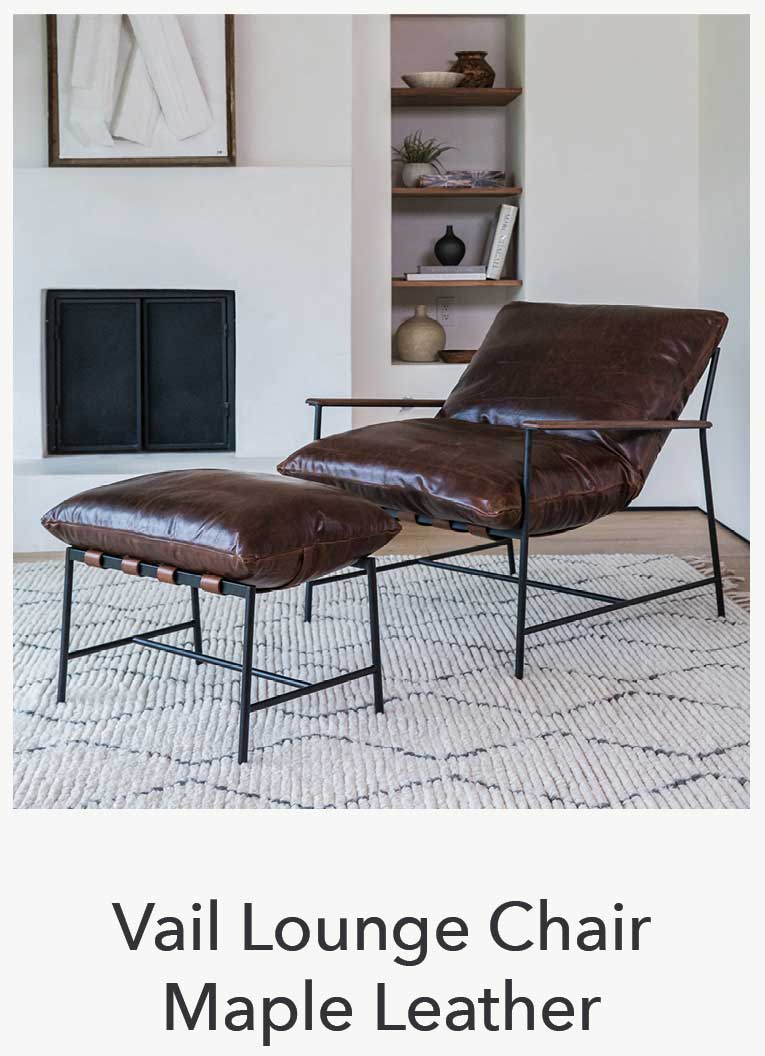 Vail Lounge Chair Maple Leather