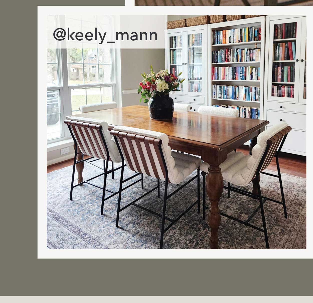 Vail Dining Chair in white boucle 