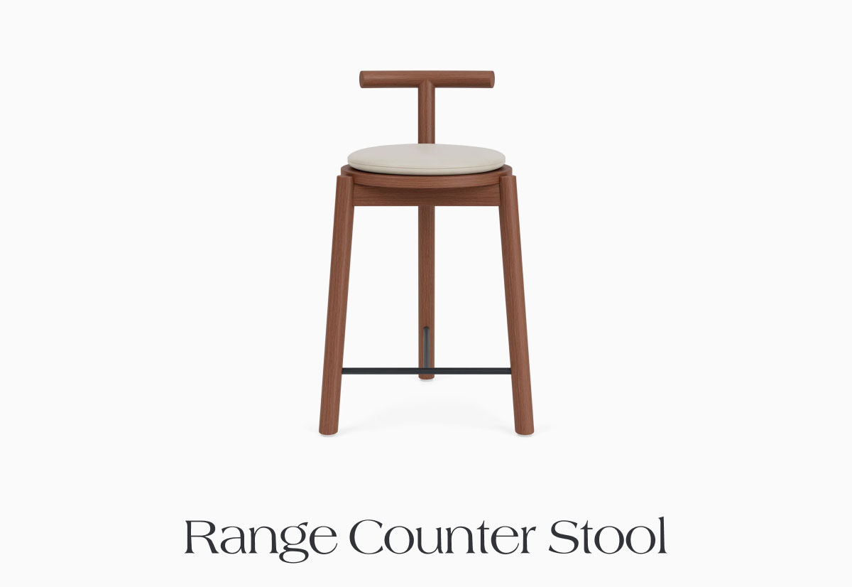 Range Counter Stool in Walnut