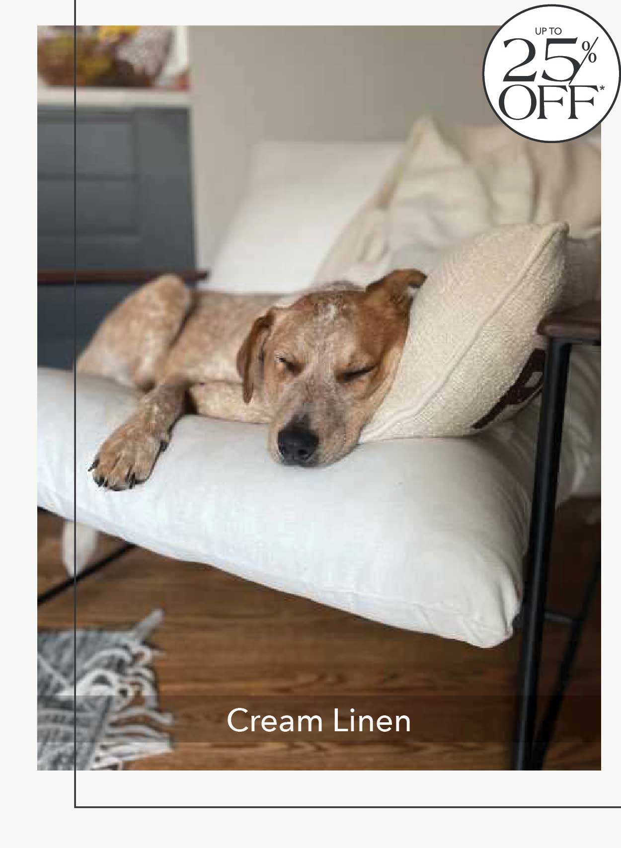 Indoor Vail Lounge - Cream Linen