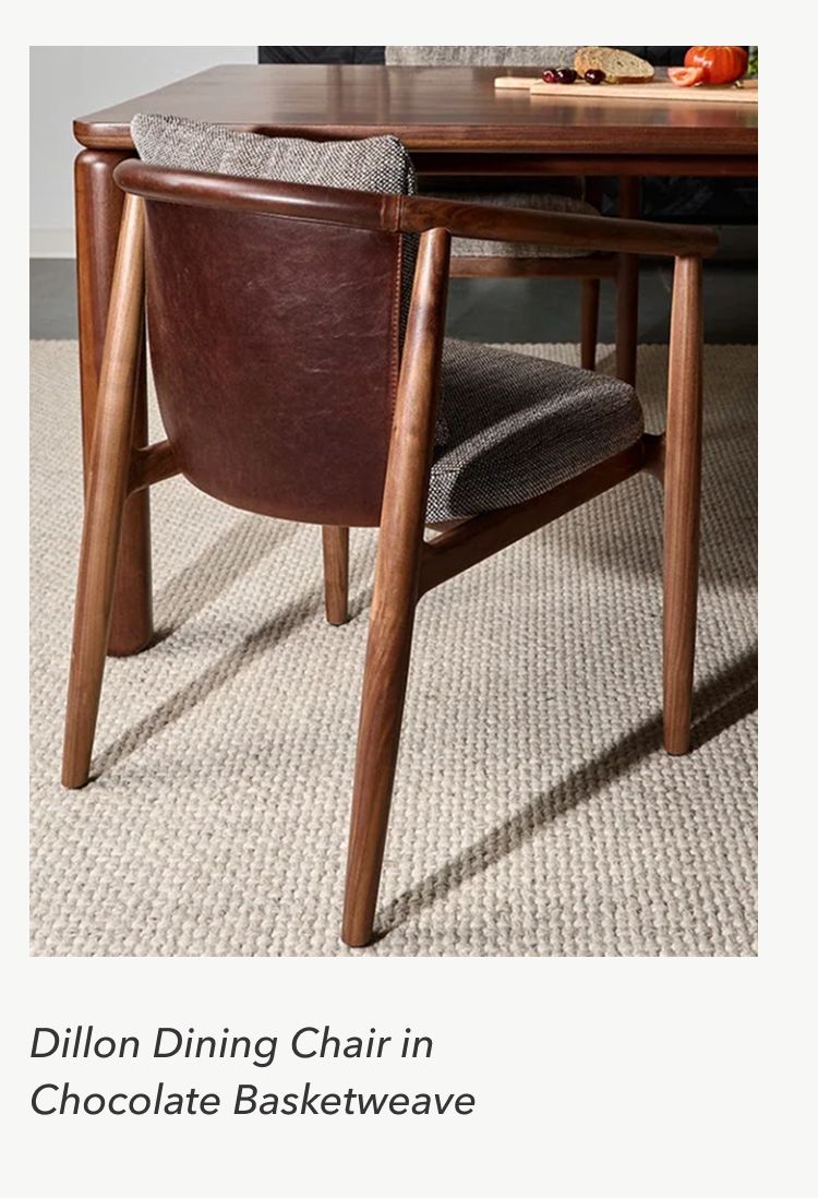 Dillon Dining Chair in Chocolate Basketweave