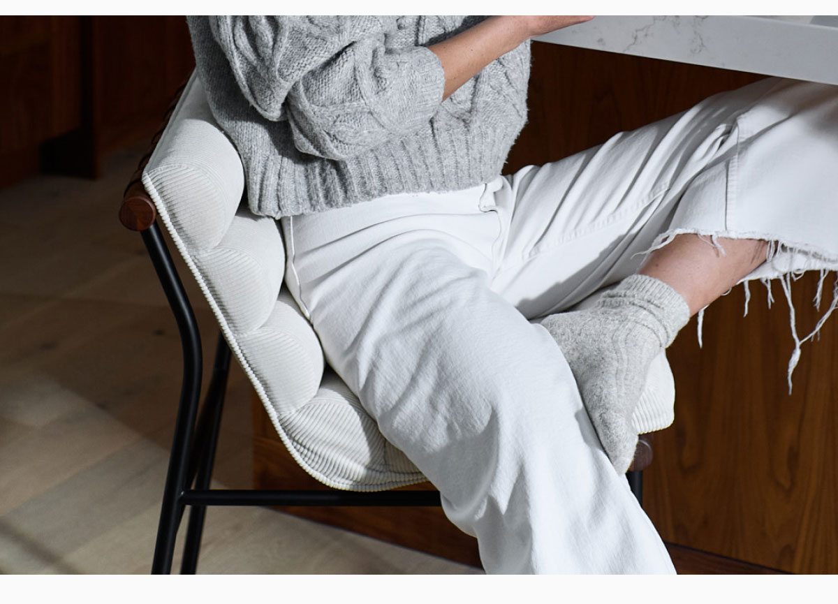 Vail Stool in Corduroy