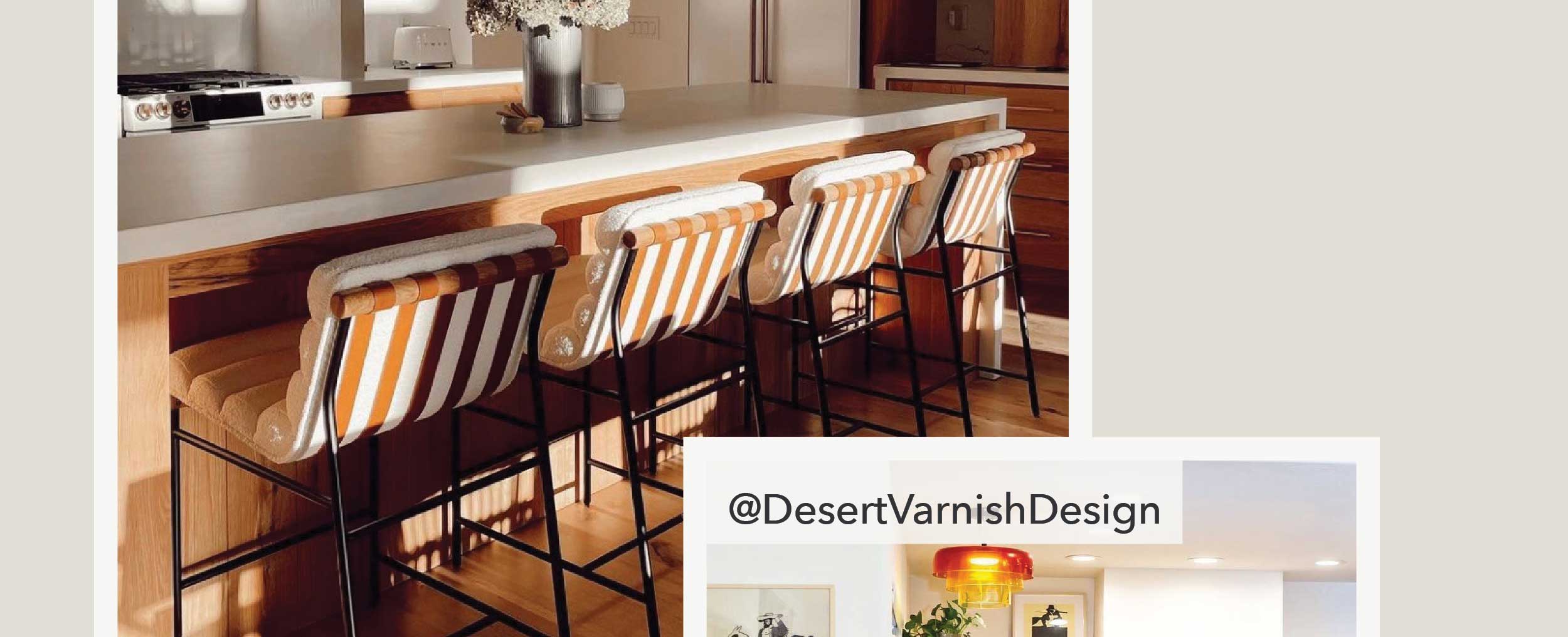 Vail Stool in white boucle 