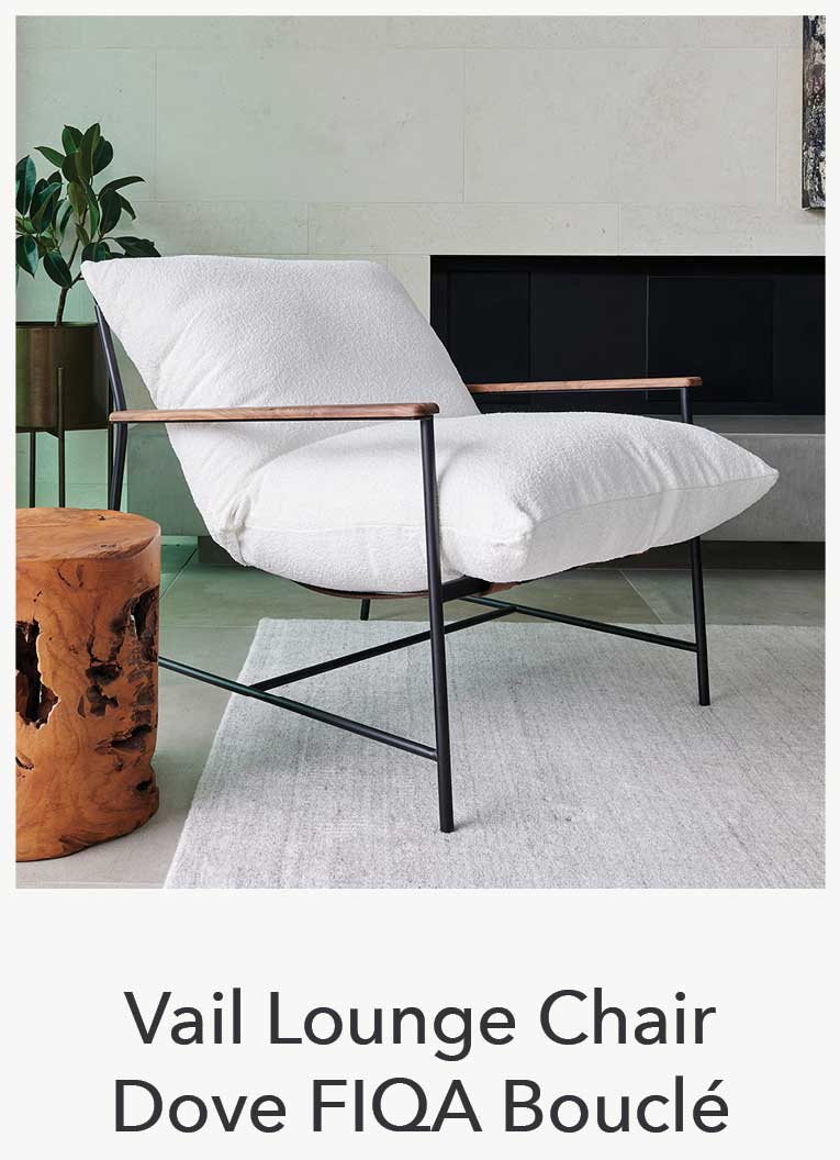 Vail Lounge Chair Dove FIQA Boucle