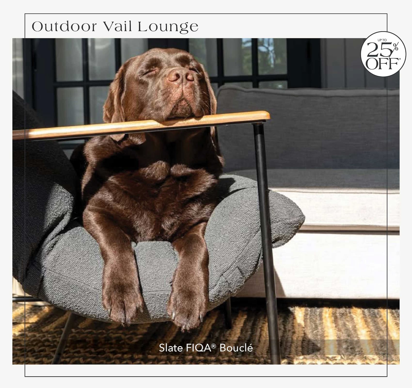 Outdoor Vail Lounge Slate FIQA Boucle