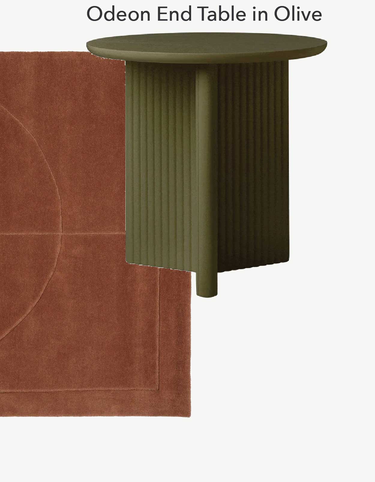 Odeon End Table in Olive