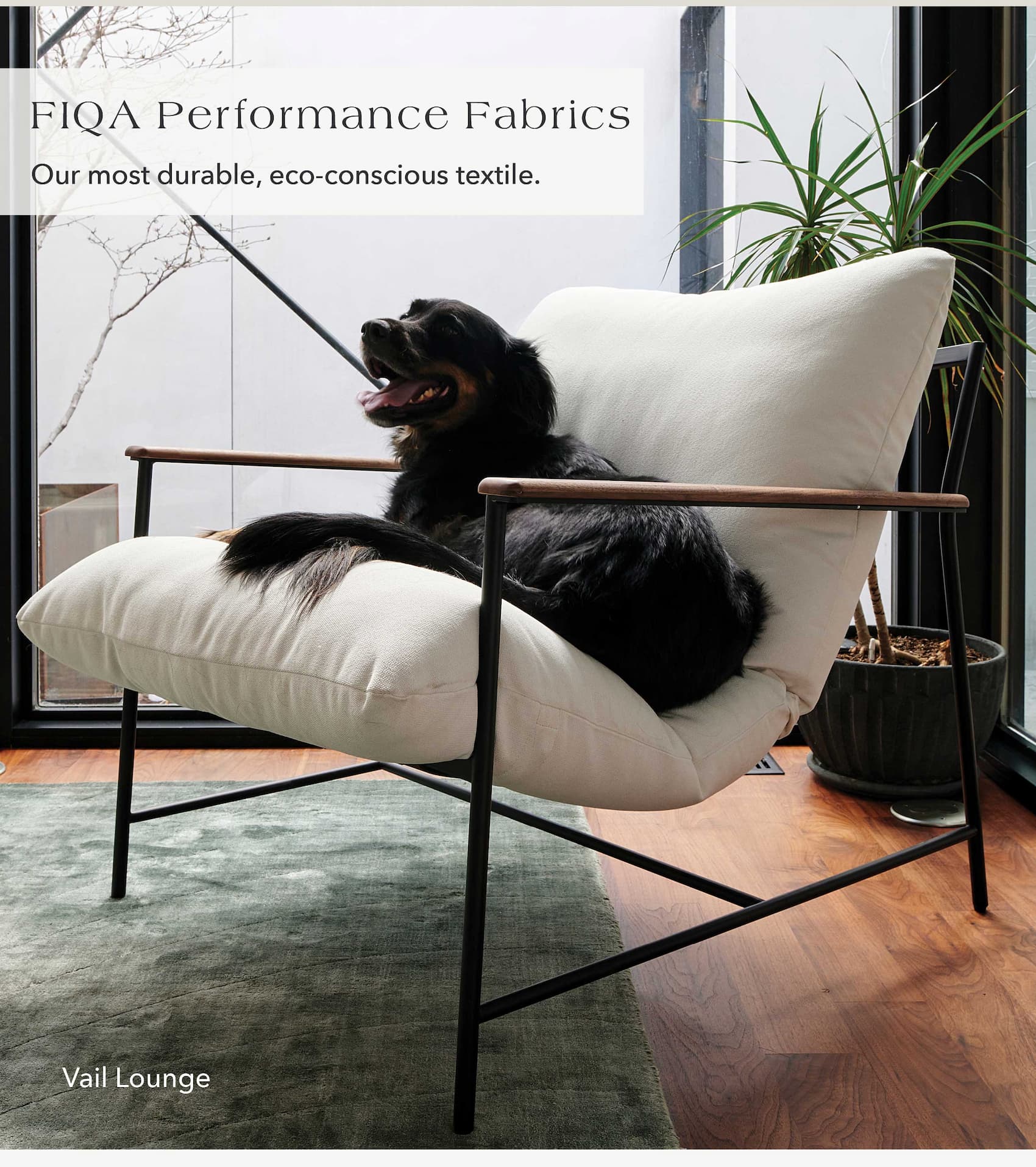 FIQA Performance Fabric - our most durable, eco-conscious textile. 