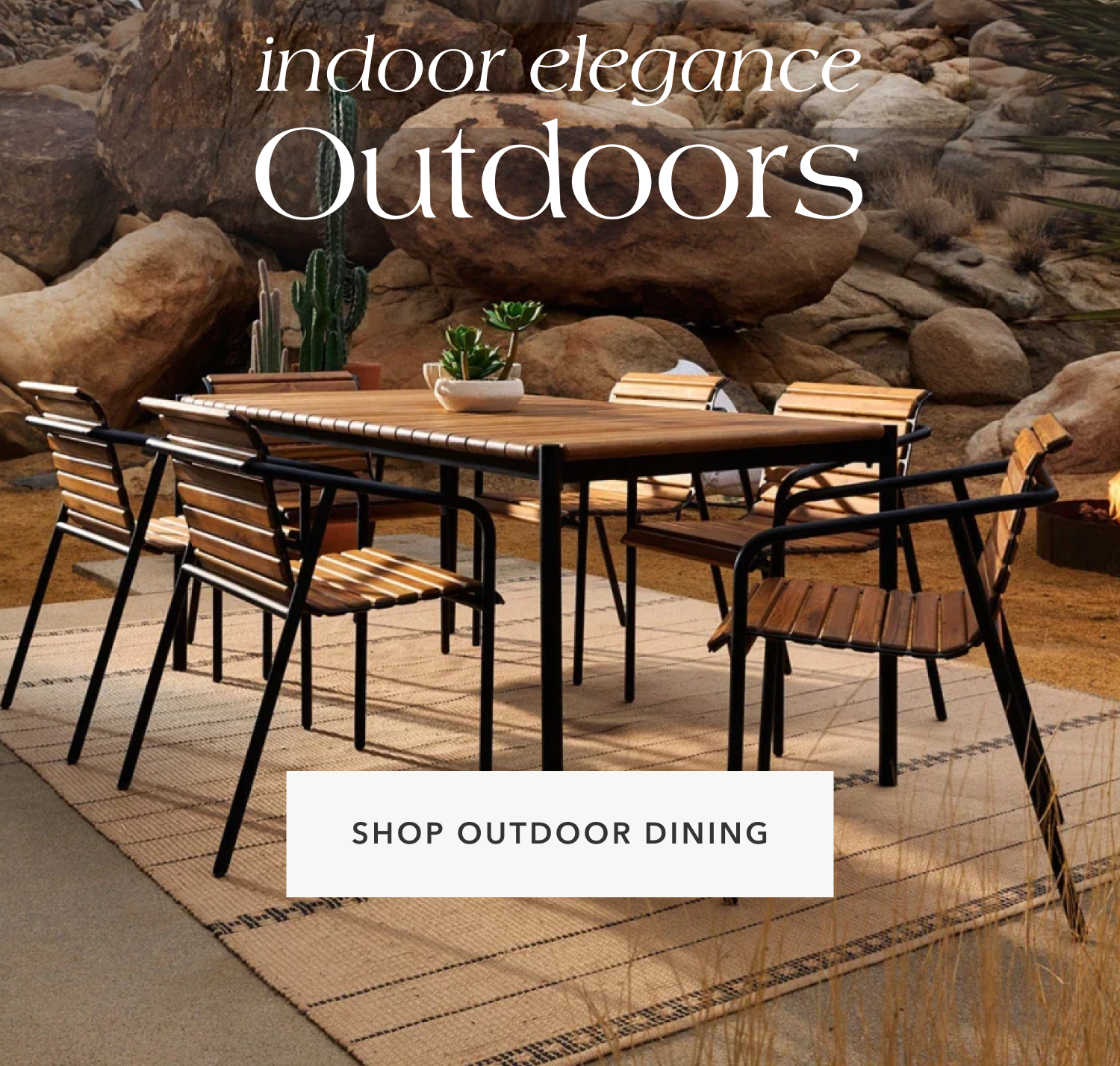 Indoor Elegance Outdoors — Shop Outdoor Dining