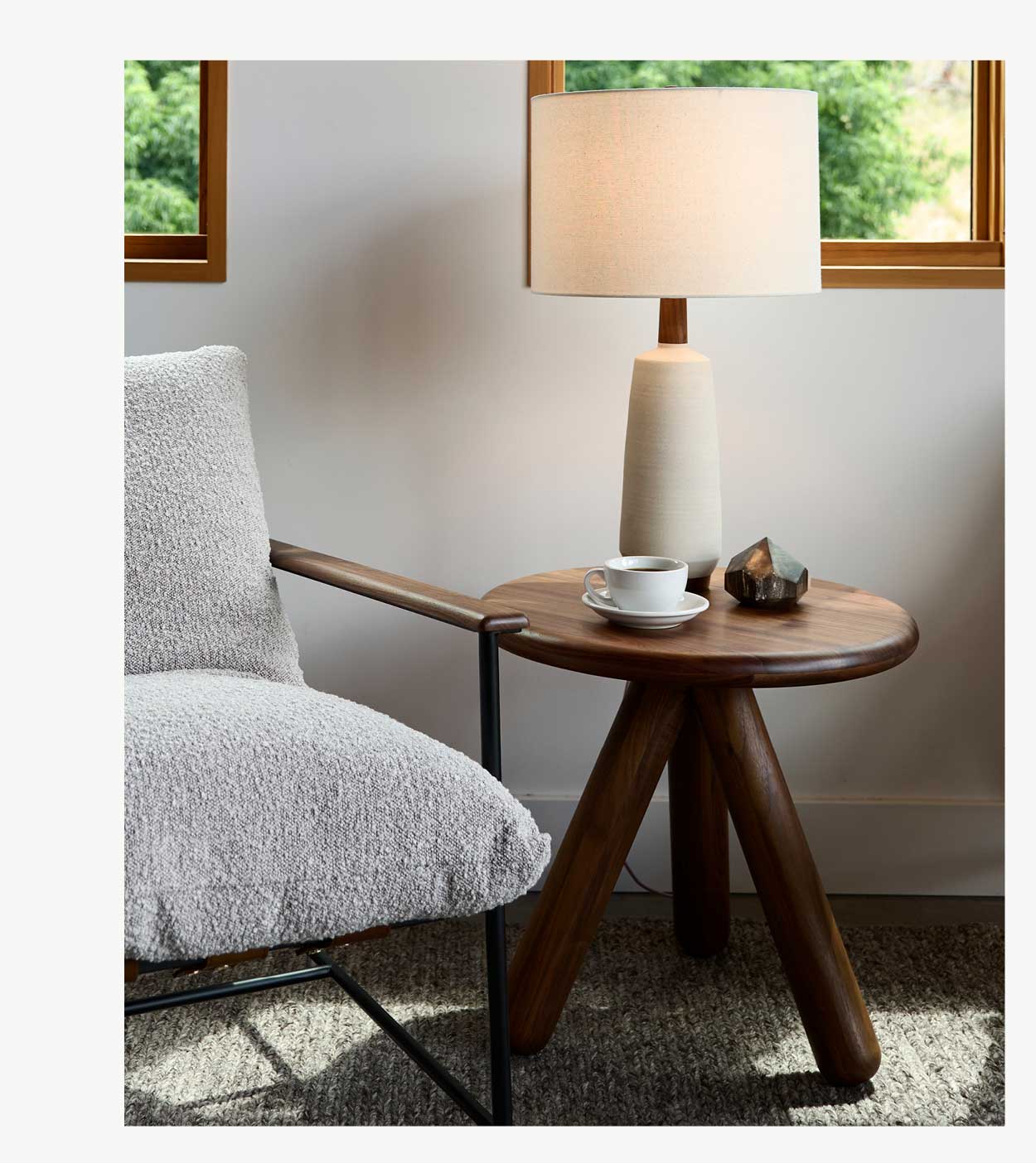 Willow Side Table in Walnut 