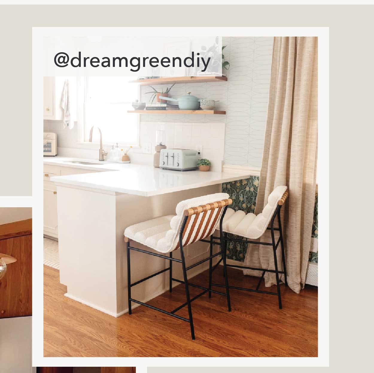 Vail Stool in Boucle 