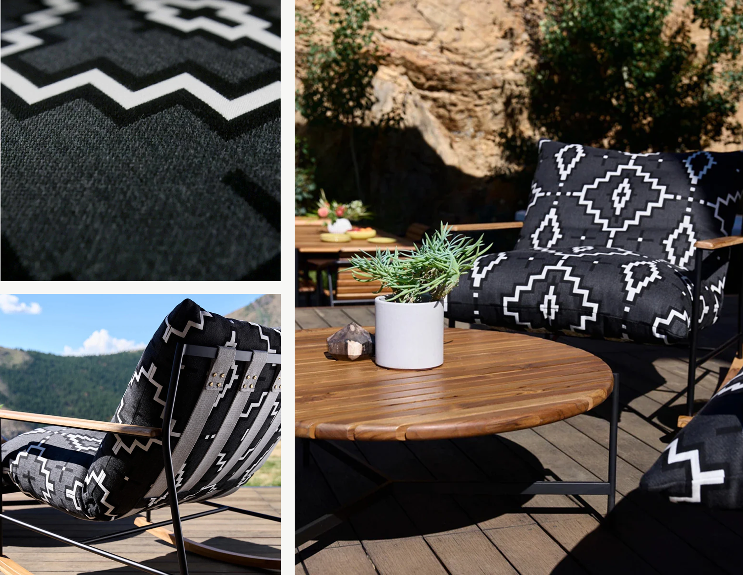 Images of the Vail Outdoor Lounge Rocker in Kiva Steps