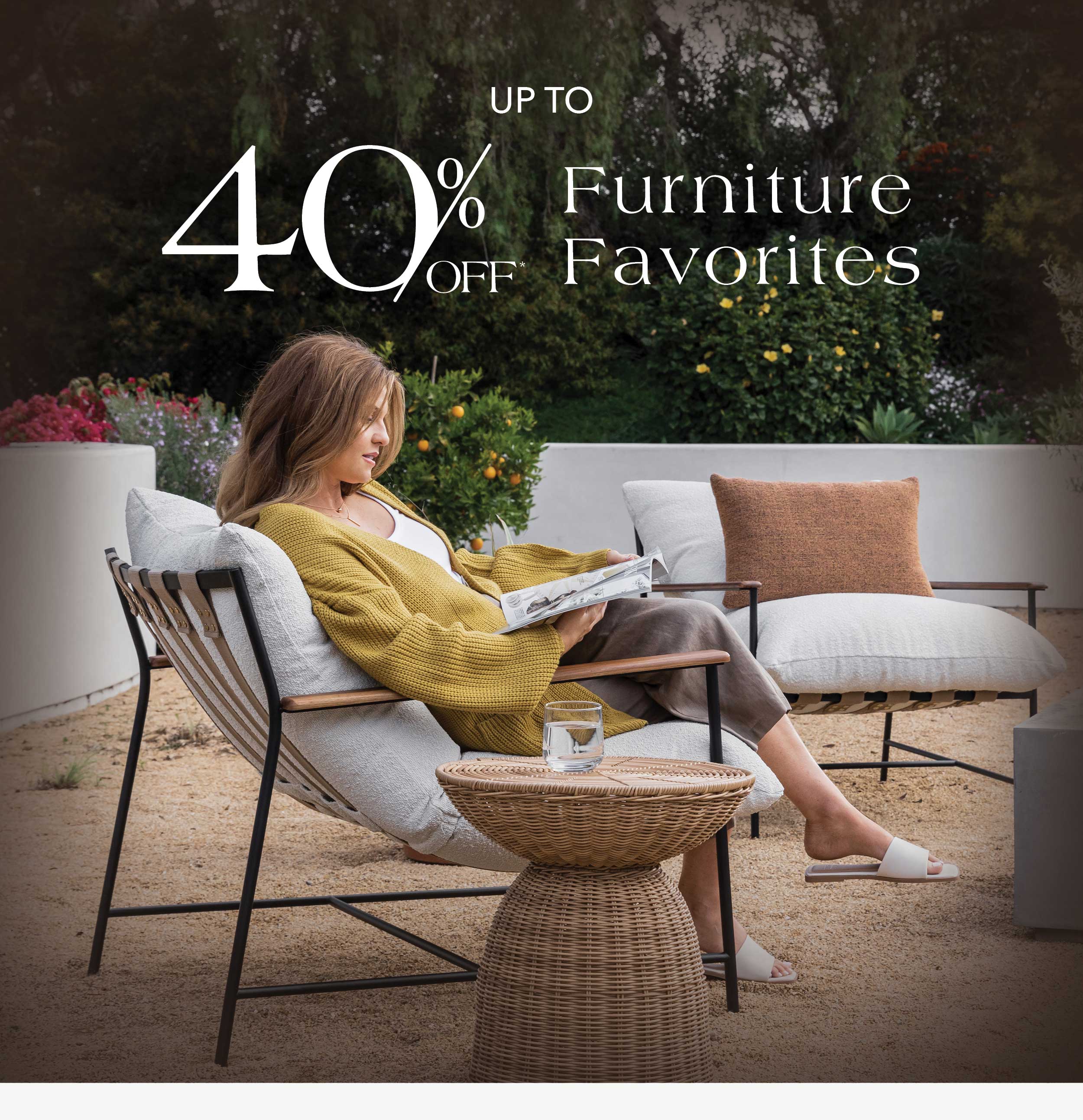 Up to 40% off Furniture Favorites 