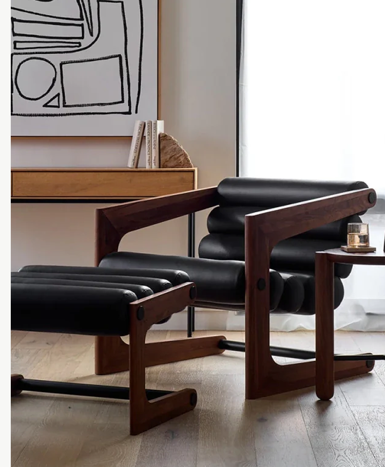 The Durango Lounge Chair in Black Leather