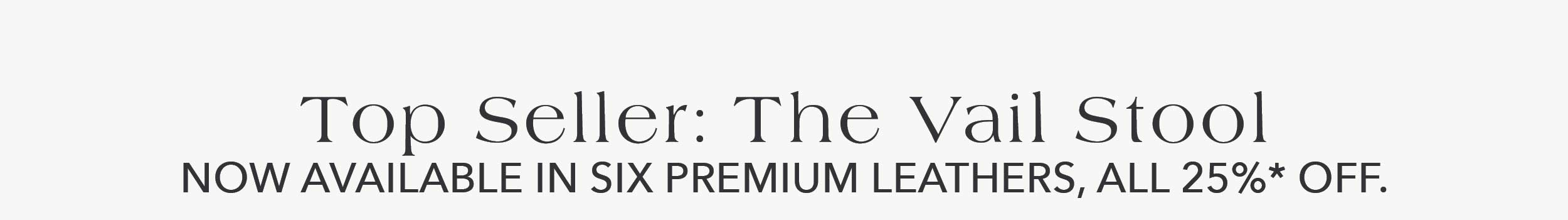 Top Seller: The Vail Stool 