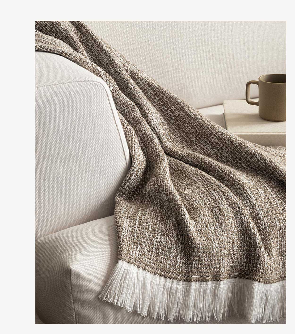 Sunbrella® Crosshatch Indoor/Outdoor Throw