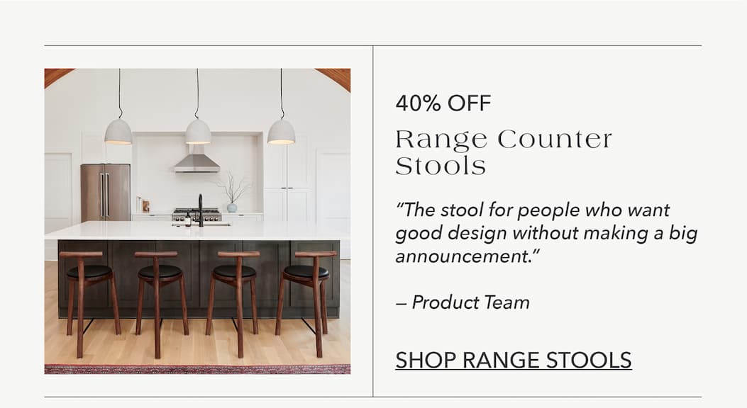 40% off Range Counter Stools