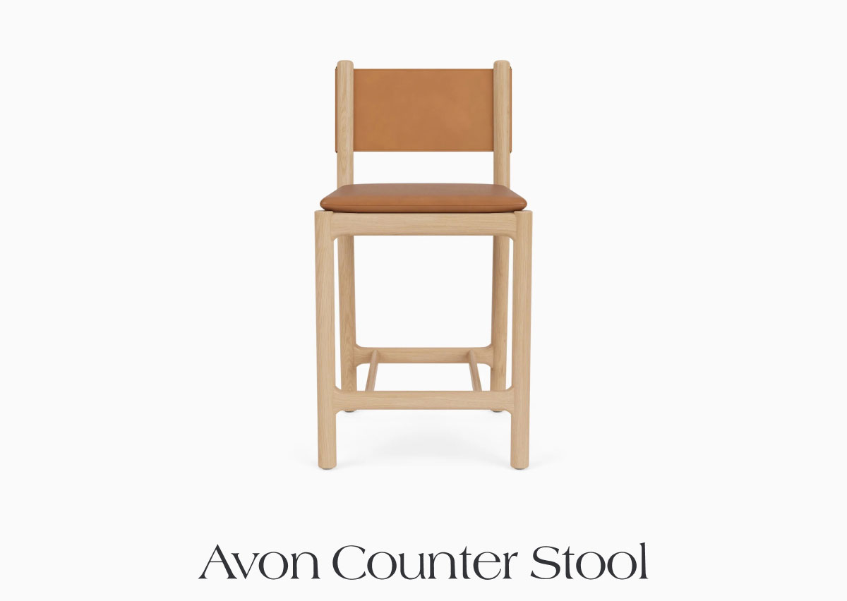 Avon Counter Stool in White Oak 
