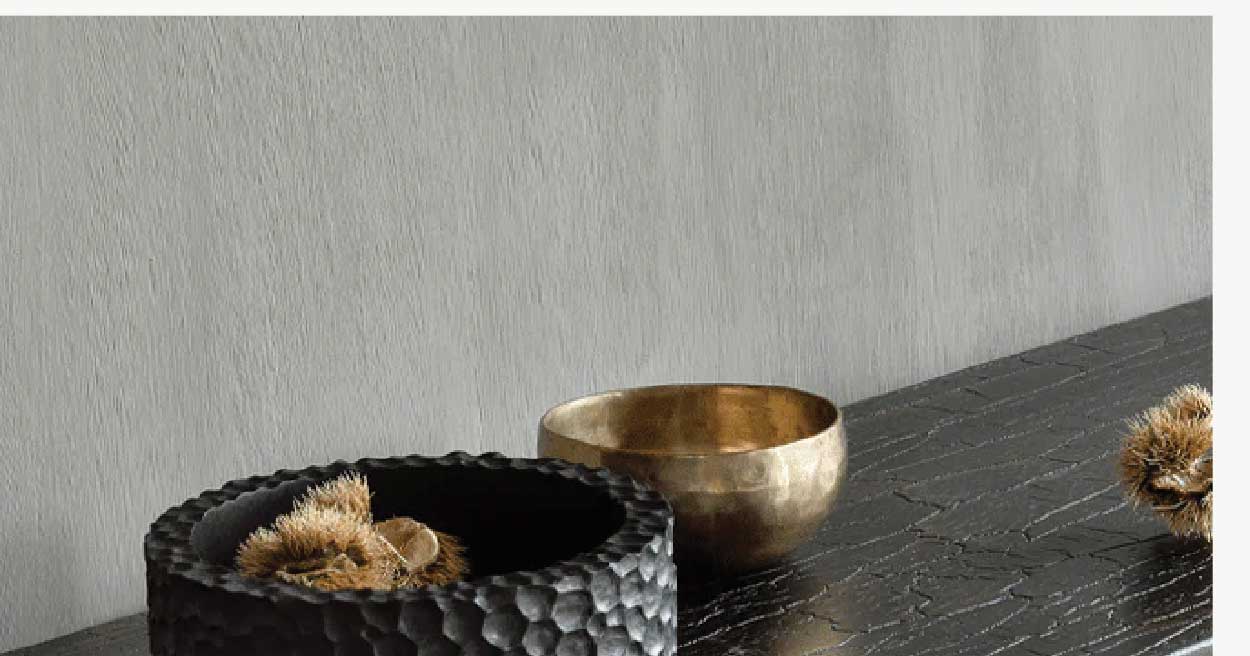 Chopped Bowl Set Black Tainted Mahogany / Set of 3