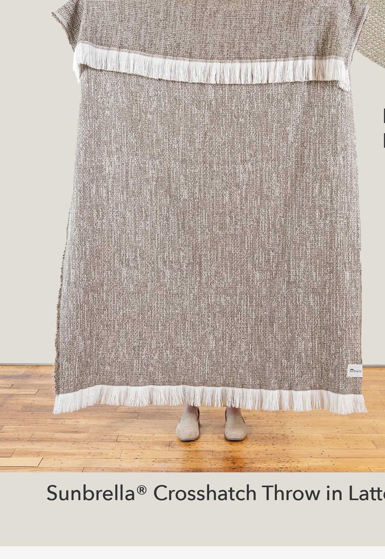 Sunbrella® Crosshatch Throw in Latte