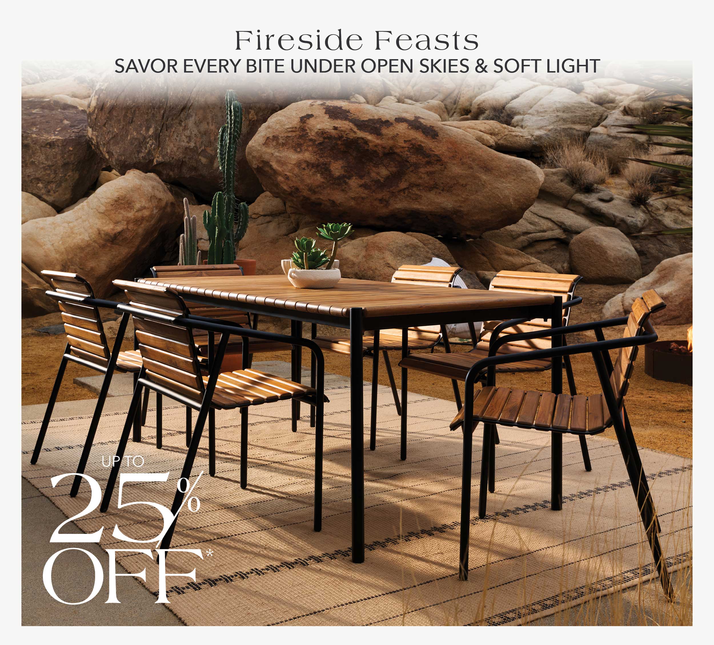 Fireside Feasts Savor every bite under open skies and soft light.