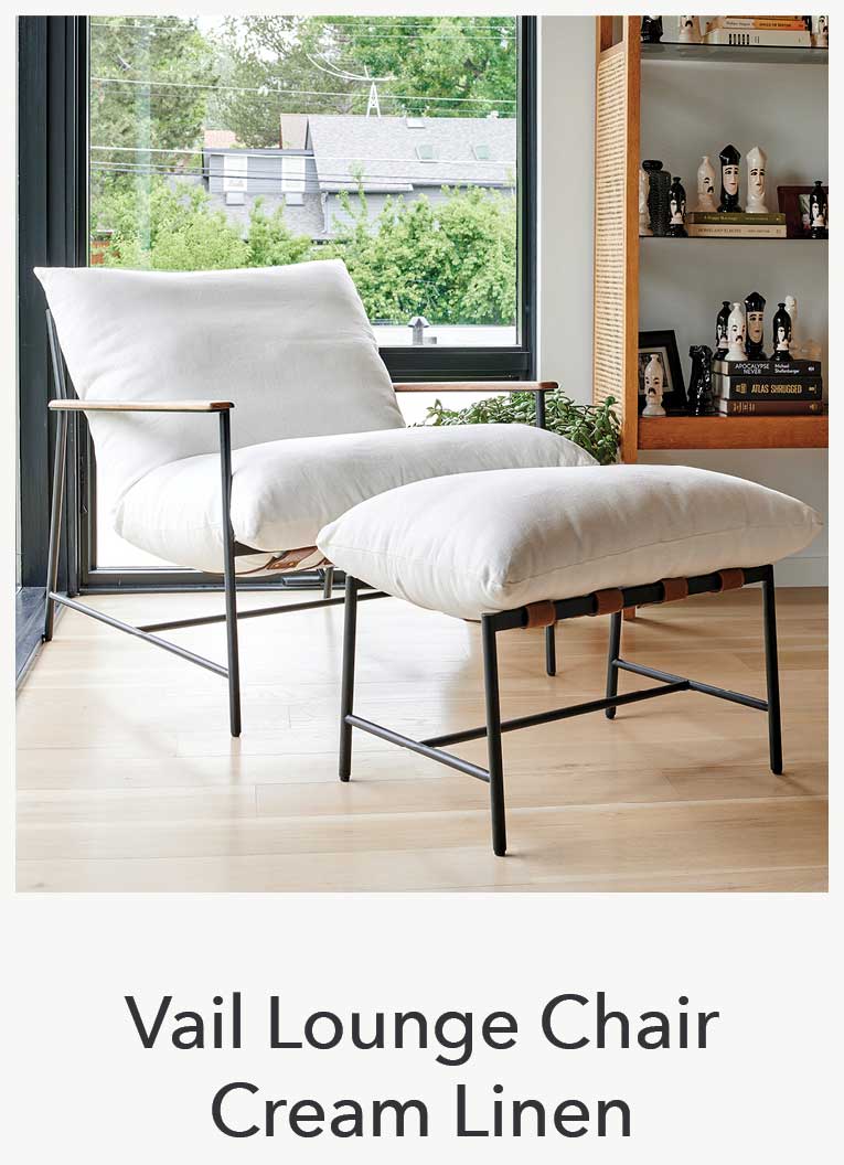 Vail Lounge Chair Cream Linen 