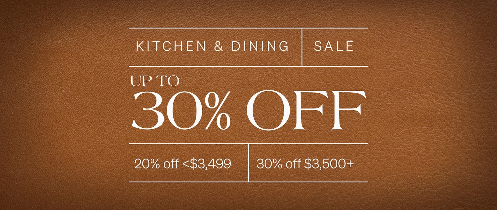 Kitchen & Dining Sale up to 30% off 
