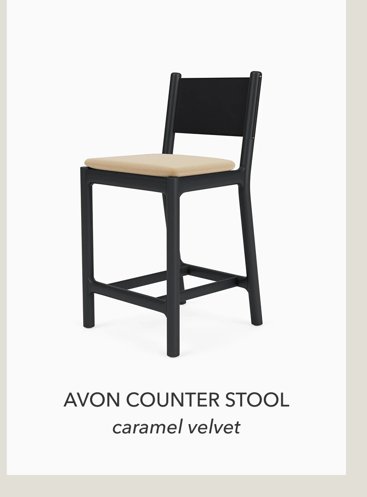 Avon Counter Stool in Caramel Velvet
