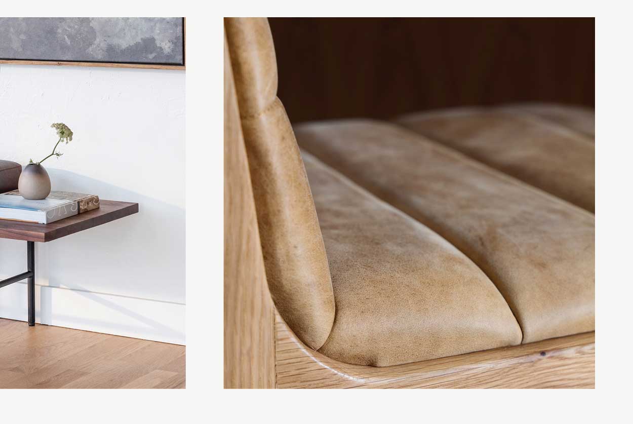 Canyon Stool in Sunflower Leather