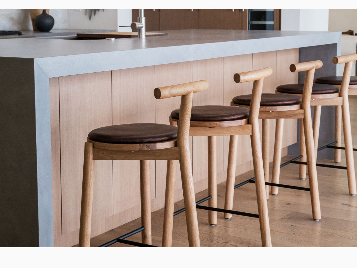 Range Counter Stool in White Oak