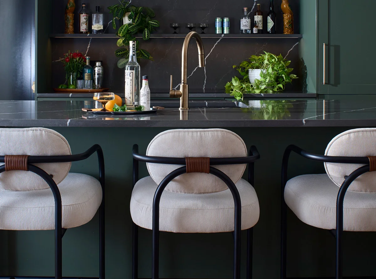 Shop The Arches Counter Stool in Cream Corduroy