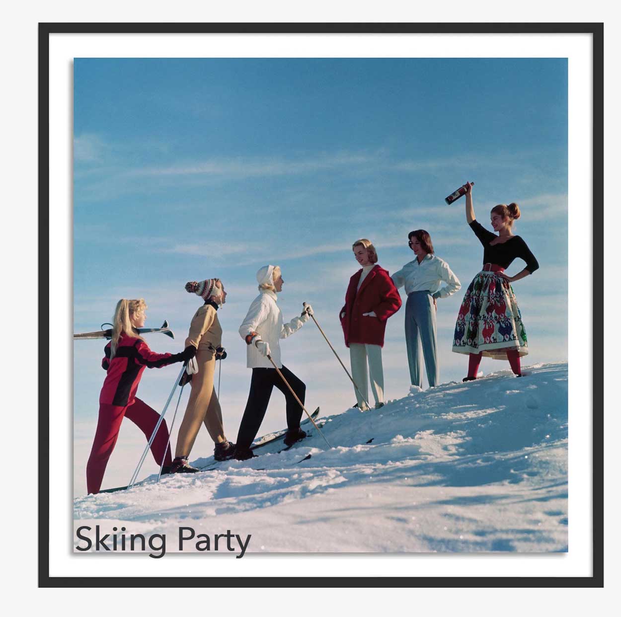 Skiing Party Print 