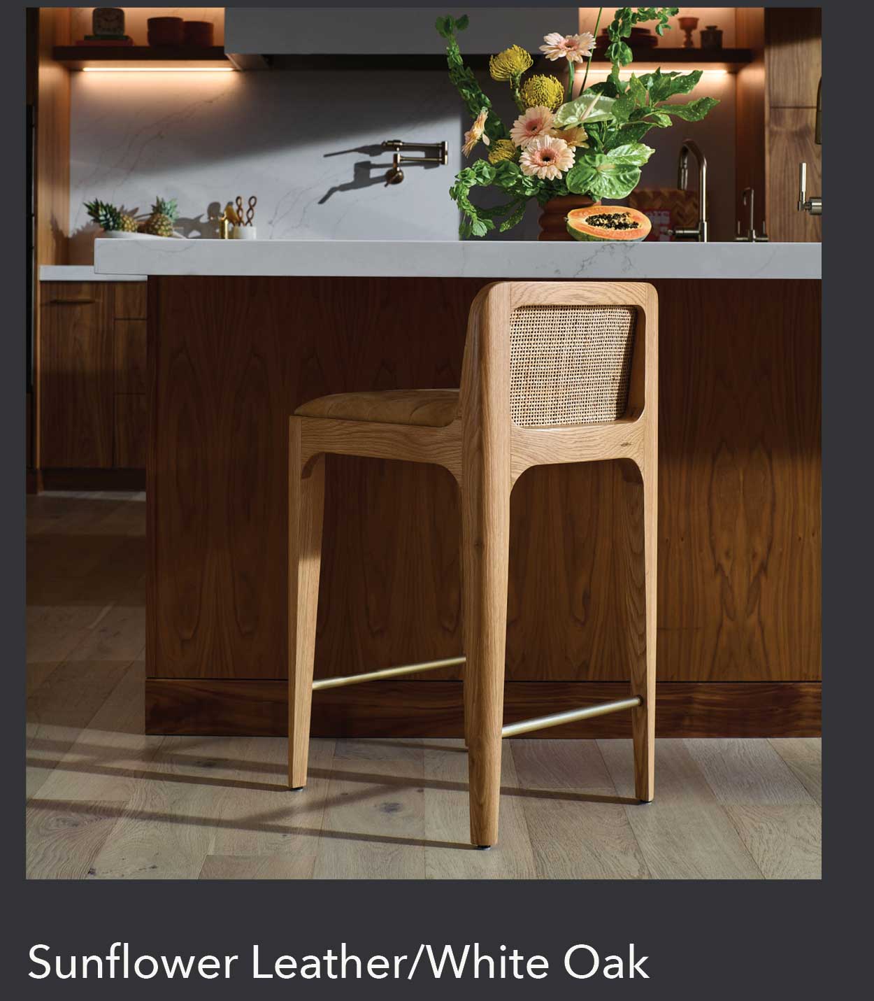 Sunflower Leather/White Oak 