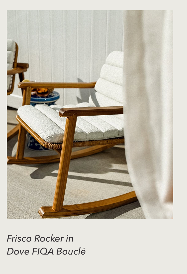 Frisco Rocker in Dove FIQA Bouclé