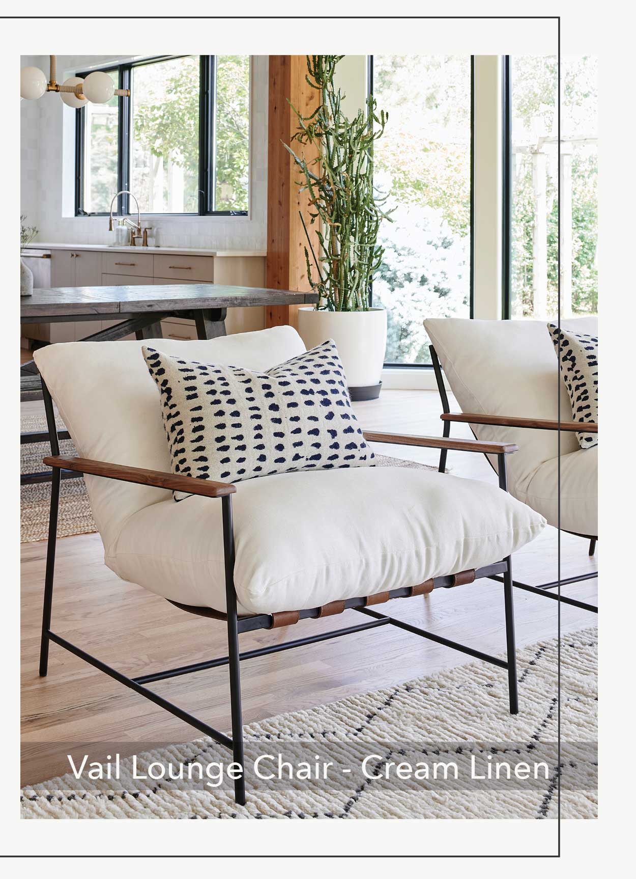 Vail Lounge Chair - Cream Linen