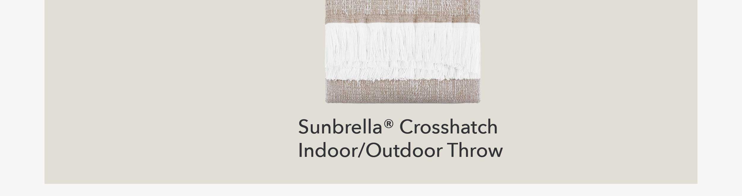 Sunbrella® Crosshatch Indoor/Outdoor Throw