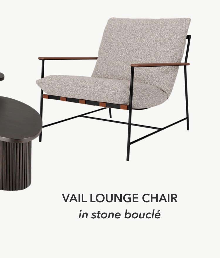 Vail Lounge Chair in Stone Boucle