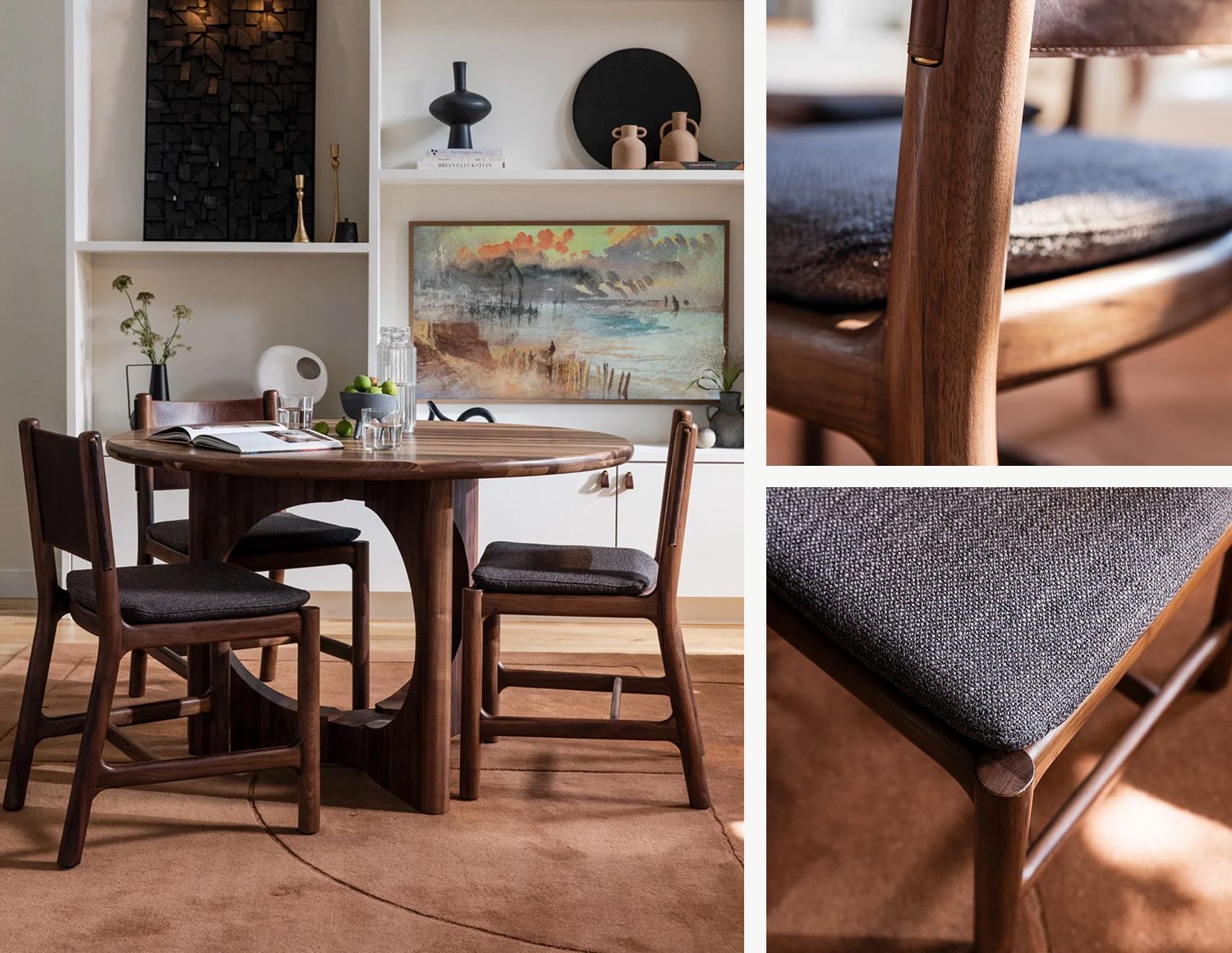 Several images of the Avon Dining Chair from different angles