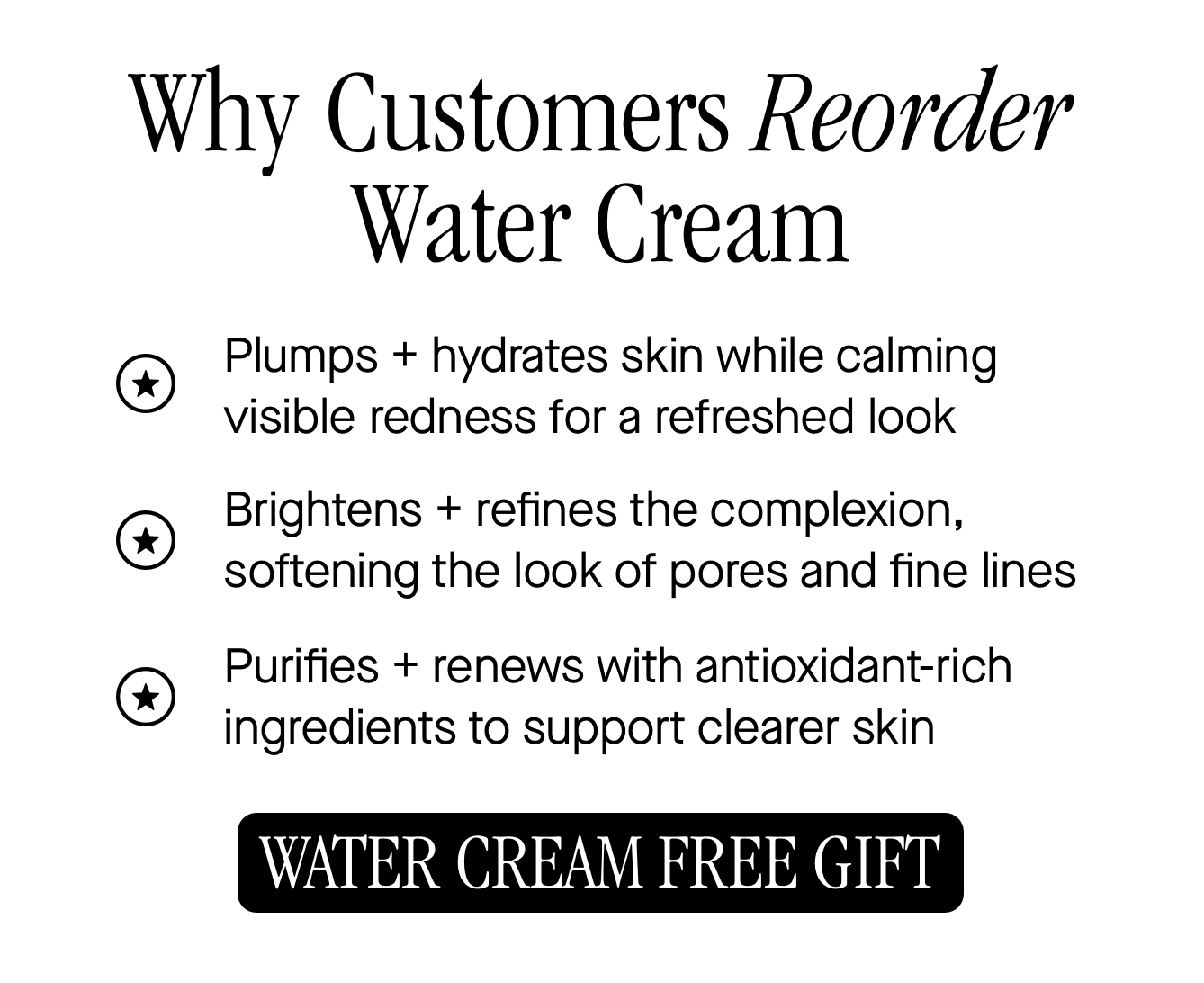 Why Customers Reorder Water Cream