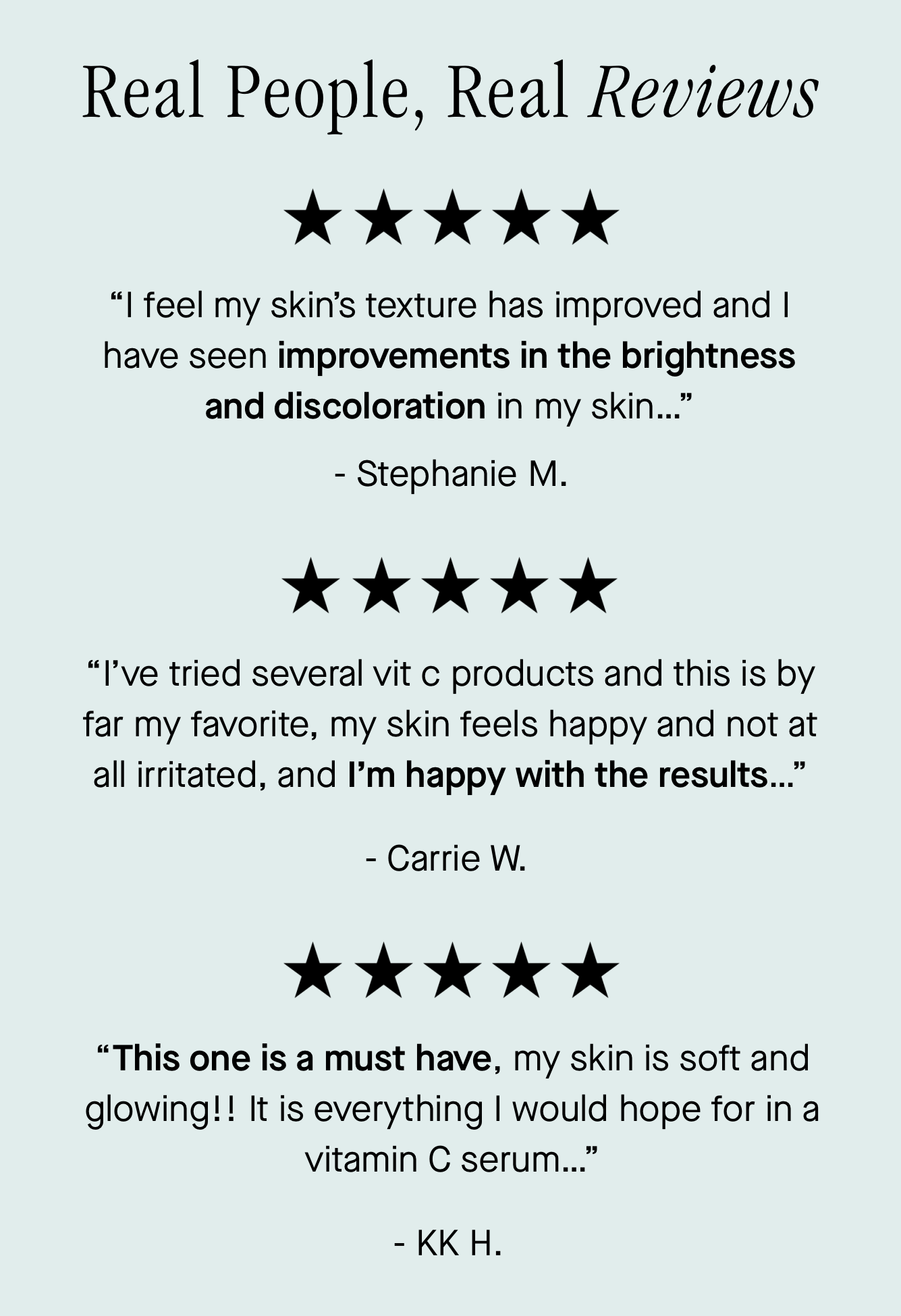 Real People, Real Reviews