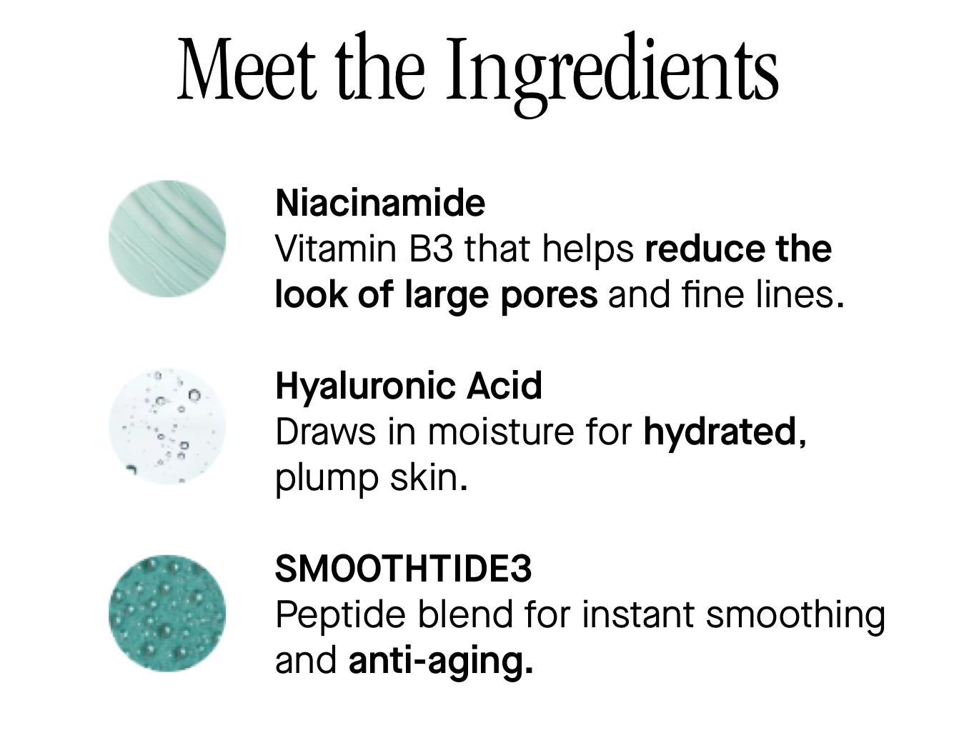 Meet the ingredients Meet the ingredients