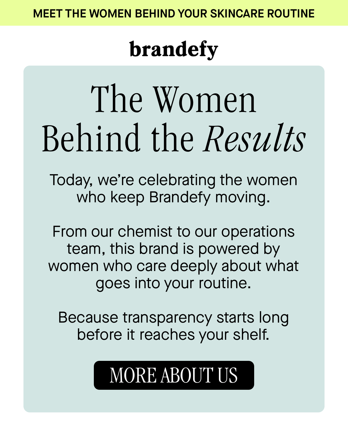 The Woman Behind the Results 