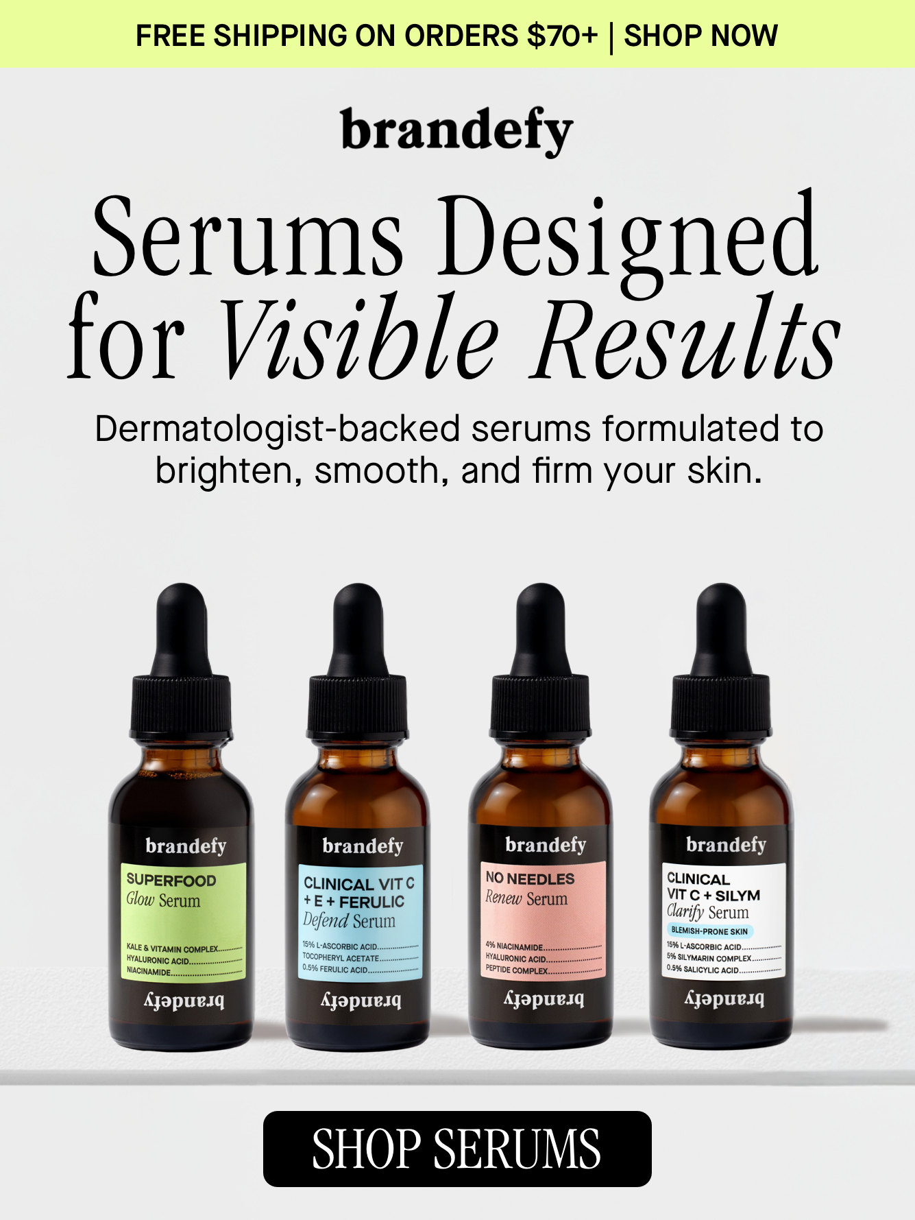Serums Designed for Visible Results