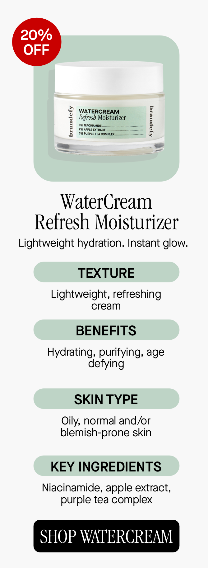 WaterCream Refresh Moisturizer