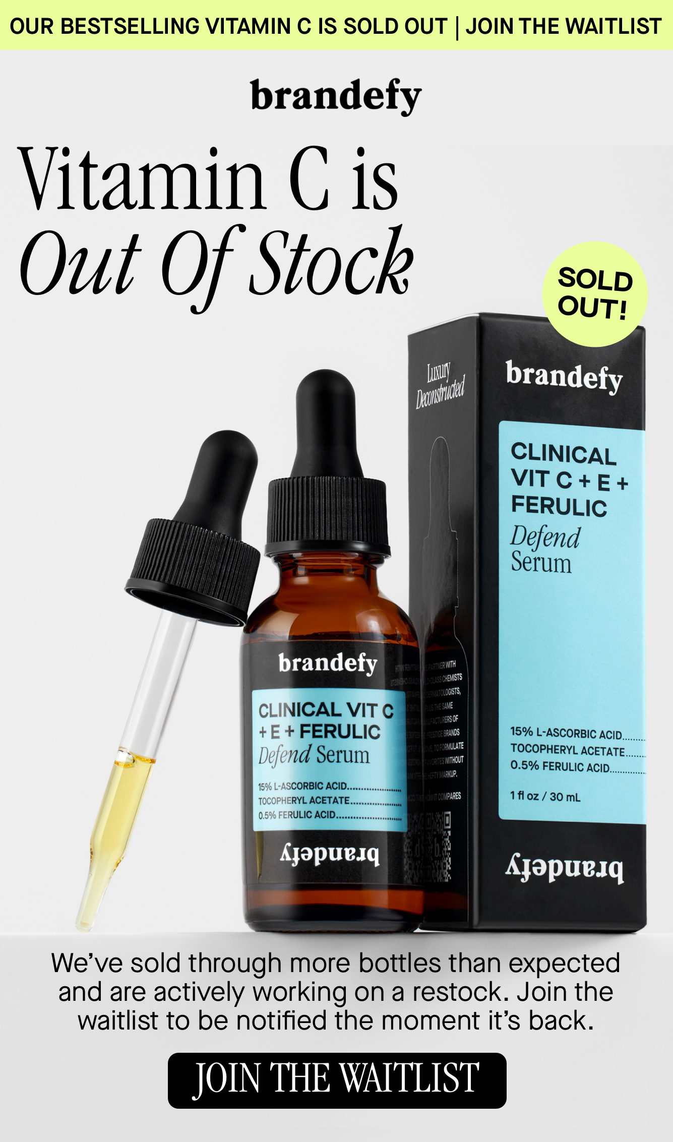 Vitamin C is Out of Stock 