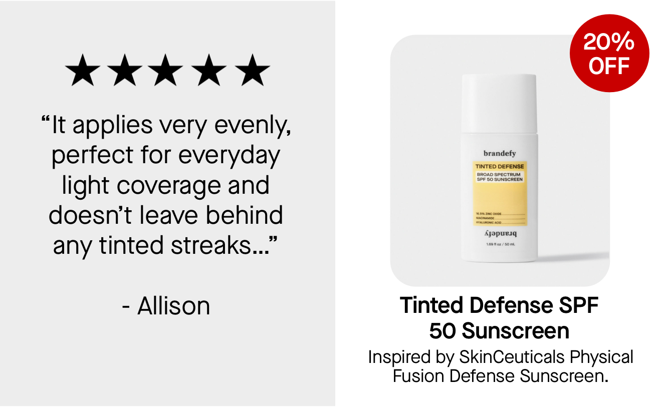 Tinted Defense Broad Spectrum SPF 50 Sunscreen