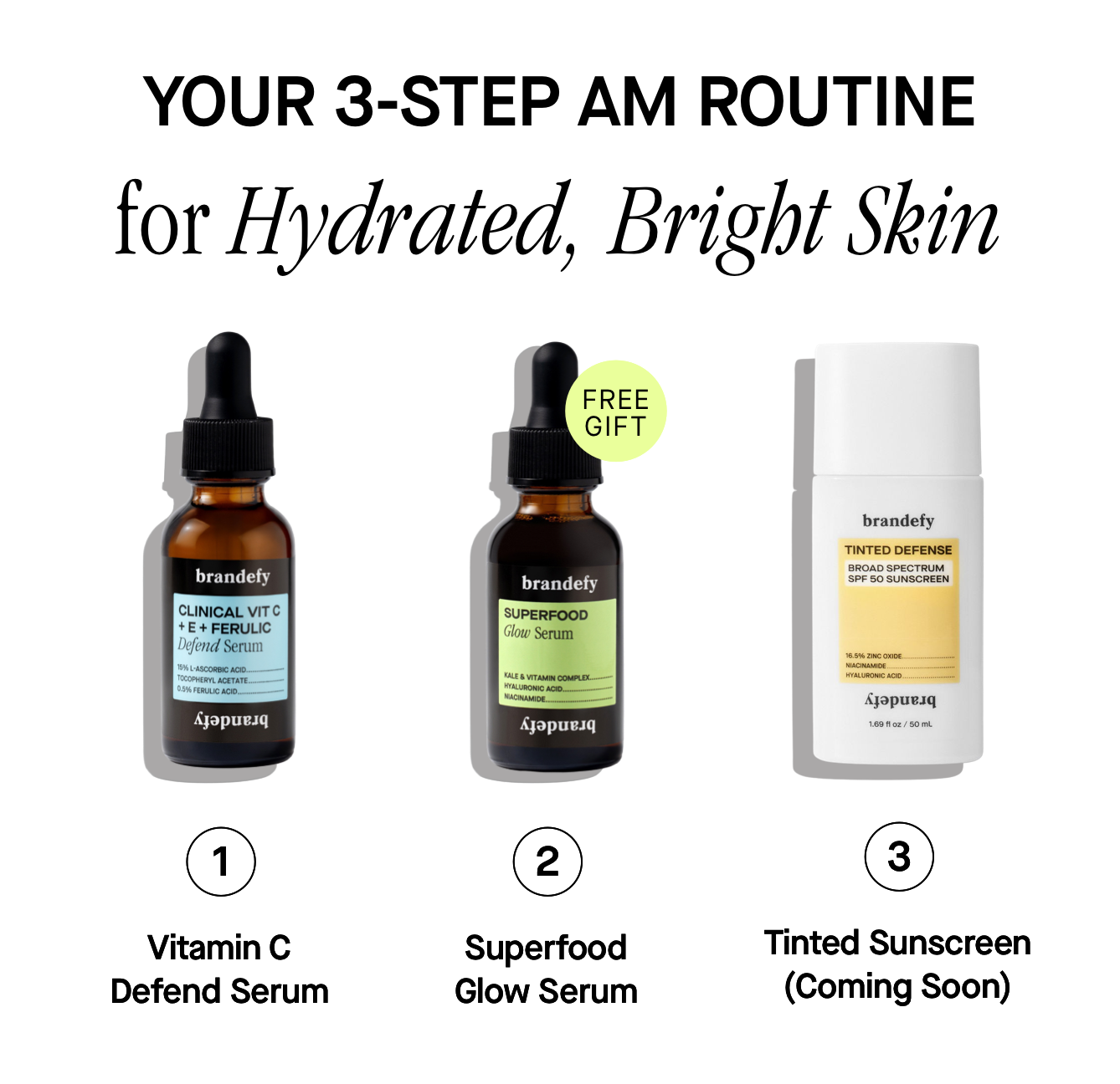 YOUR 2-STEP AM ROUTINE for hydrated, bright skin
