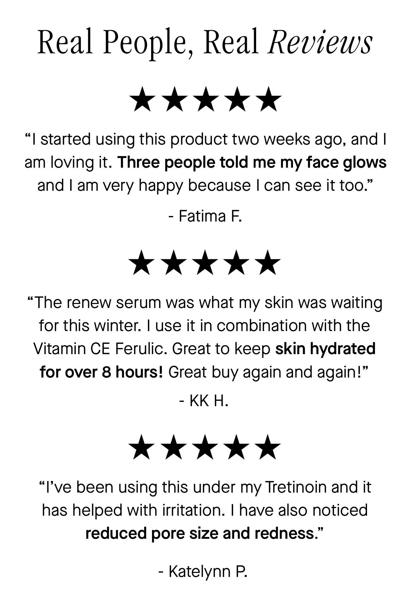 Real People, Real Reviews