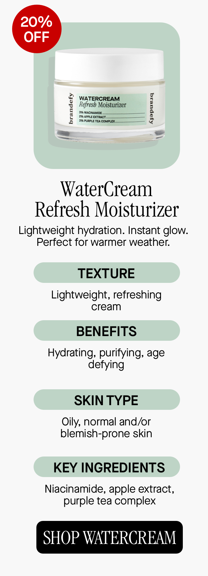 WaterCream Refresh Moisturizer